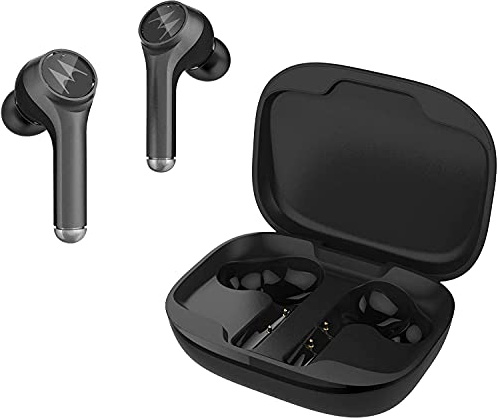 Motorola VerveBuds 800 - Bluetooth in Ear Kopfhörer - Ladebox und Integriertem Mikrofon - 18Std. IP54 und Mono oder Dual-Headset mit Geräuschunterdrückung - Kompatibel mit Alexa, Siri und Google