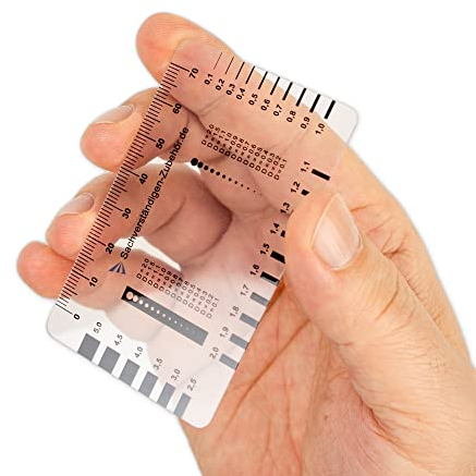 Sachverständigen-Zubehör® Rissmonitor als [transparente Risskarte] 2er Set | Messlehre | Spaltmaß Risslineal Rissbreitenmesser | Rissbreitenlineal | Risslineal | Risskarte | Sachverständiger