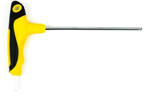 ingdaum® Clé à six pans creux avec poignée en T & embout à bille – Outil professionnel robuste, disponible en plusieurs tailles – Accès aux vis difficile, bricolage, vélo, moto (3 mm)