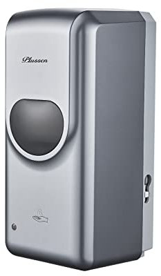 PLUSSEN Distributore automatico di sapone da parete senza foratura, adatto per bagni, cucine, distributori di disinfettanti commerciali 600 ml (9302-SL)