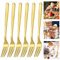 Fourchettes Fourchette à Dessert Cake Dessert Fruit Dîner Forks de Table Inox Petite Lot de 6, Or