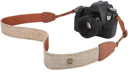CABLEPELADO Correa de cámara, Correa de Hombro para cámara, cinturón de Seguridad para la cámara, Hebillas de liberación rápida, Apto para Cámaras SLR DSLR DSLR Universal, Vintage (Tipo 8)