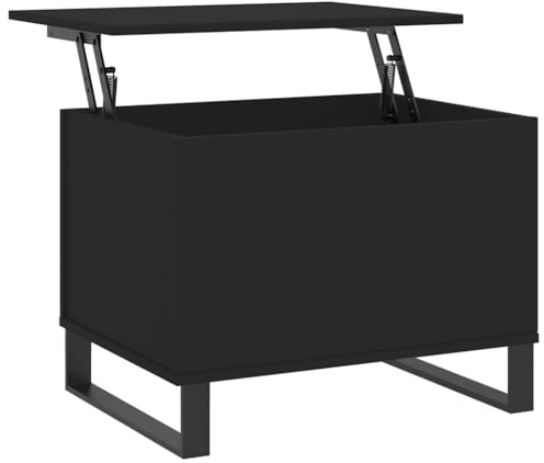 Table basse Noir 60x44,5x45 cm Bois d ingénierie