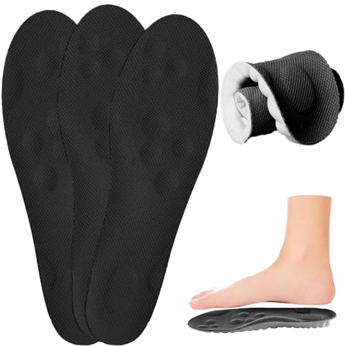 Maxee 3 Paar Orthopädische Einlegesohlen für Herren & Damen, Arch Einlagen Fersensporn, Komfort Sport Schuheinlagen, Atmungsaktiv und Lindern Fußschmerzen, Ideal Insole für Wandern, Laufen Gr. 43-44