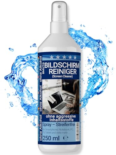 250ml Bildschirmreiniger Spray | gegen Fettflecken & Fingerabdrücke | für alle Displays, Tablets, Handys & Monitore