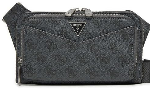 GUESS Borsa marsupio uomo Siena flat bumbag zip around black UBS25GU07 HMSILOP5114 Piccola