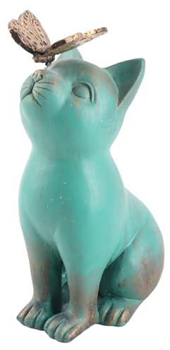 Aramox Cat Figure Exquis Retro-Style Assis Statue de Chat pour Le Jardin -Terrace, Harzgarten Kätzchen