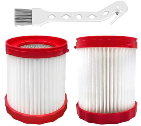 Lot de 2 filtres HEPA pour Bosch Gas 18 V, aspirateur à sec GAS18V-3/GAS18V-10L, VF320H Filtre HEPA pour Bosch avec brosse de nettoyage