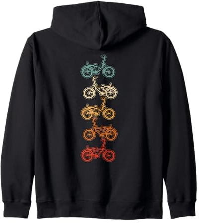 Bici BMX Grafiche per Uomini Ragazzi E Ragazze Retro Bicicletta Felpa con Cappuccio