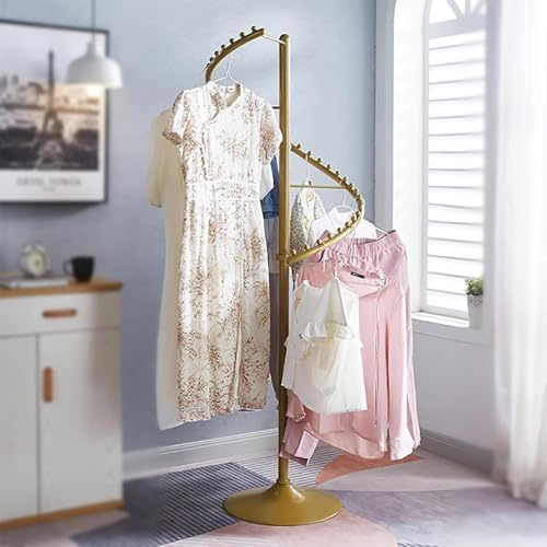 Open Wardrobe with Five Rods for Hanging Clothes, Space-Saving Design for Walk-in Closets and Bedroom Storage