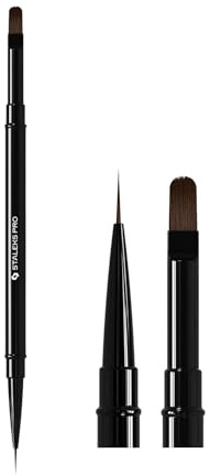 STALEKS PRO by Natury Nails Doppelseitiger Pinsel / Spitze - 10 mm Liner Brush und 11 mm Gelpinsel - Aufbau und Dekoration von Gelnägeln - Expert (NBE 03/06)