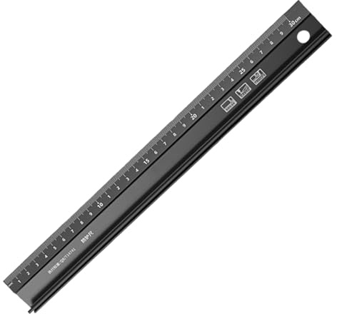 Metal Ruler, Metal Ruler for Cutting, Straight Edge, Stainless Steel, 30cm Small Metal with Precision Measuring, Durable Long for Crafting, Drawing, and Office Use