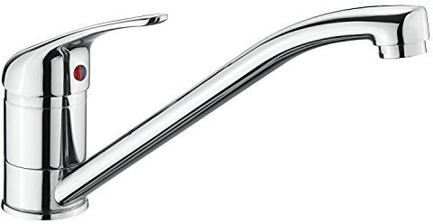 CON:P Spültisch-Einhebelarmatur Sesia - Hochwertiger Messingkörper - verchromt - Schwenkbarer Auslauf / Hochdruck-Armatur / Küchenarmatur / Wasserhahn / SA925