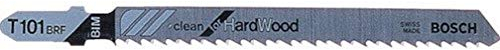 Bosch Professional 25 x Hojas de sierra de calar T 101 BRF Clean for Hard Wood (para Madera dura, corte recto, accesorios Sierra de calar)