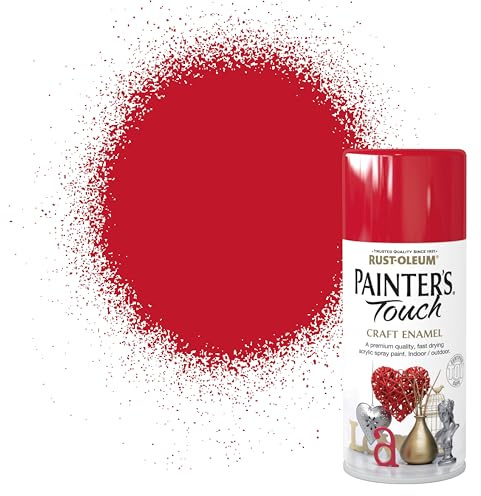 Rust-Oleum 150ml Painter's Touch Craft Enamel Spray Paint Aerosol - Cherry Red
