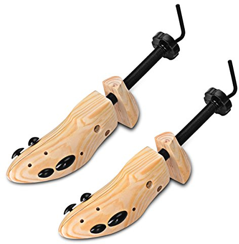 AioTio Schuhspanner für Schuhe Schuhdehner aus Kiefernholz für Herren und Damen Einstellbare Länge und Breite Schuhstrecker(2 Stück, M (37-41 EU)