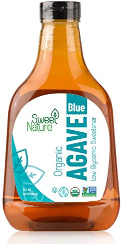 Sweet Nature, Blue Agave Nectar Sweetener Organic Non GMO Low Glycemic 46 OZ,