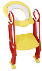 Kinder Toilettensitz mit Treppe, Töpfchentrainer Töpfchen Toiletten-Trainer Kinder-Toilettensitz Potty Training Toilet Toilettenaufsatz für und Mädchen(Rot)