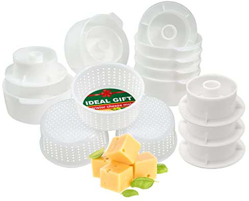 Kit de fabrication de fromage, 4 moules à beurre perforés, passoire à fromage, tofu, presse à fromage, kit de fabrication de fromage