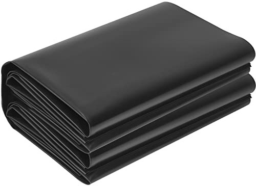 Hoolerry Pond Liner, 45 Mil EPDM Rubber Fish Safe Pond Liner Easy Cutting for Outdoor Waterfall, Fish or Koi Pond Water Garden, Fountains and Bed Planter, Black (15 x 15 Ft)
