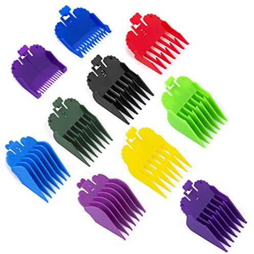 MUNSKT 10 peines profesionales para cortapelos de pelo, juego de accesorios de repuesto para corte de pelo, guía de varios tamaños para la mayoría de recortadoras