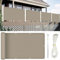 Sonnensegel Sonnenschutz 130 x 190 cm Rechter Winkel Garten Schattennetz 95% UV Schutz Reißfest Wetterfest Schattenspender Garten Balkon Terrasse, Taupe