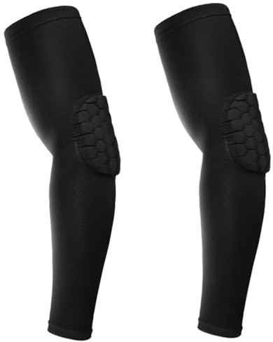 Codera de compresión acolchada para coderas, coderas de voleibol, manga de brazo de baloncesto, manga de brazo de fútbol, Negro -, Small