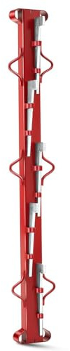 4-Foot Woven Wire Fence Stretcher Bar with 5 Wedges, Red, Metal Construction