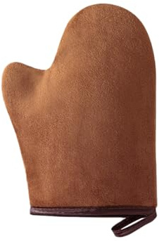 Premium Ultra Soft Double Sided Self Tanning Mitt with Stain Protection Lining - Streak-Free Fake Tan Mitt for Face & Body, Machine Washable Reusable Tan Remover Mitt