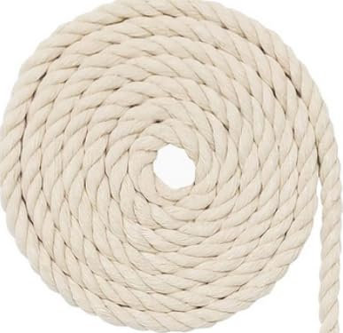 10m x 6mm Cuerda Algodon, Hilo de Algodón, Cordones Suave y Sólido, Cuerda Huerto, Multiusos Hilo para Fotos, Envo, Regalos, Manualidades, Cuerde de Jardinería Bricolaje