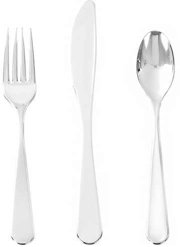 Joyido 150 PCS Silver Plastic Silverware - Silver Plastic Flatware Disposable - Heavy Duty Disposable Utensils Sets Includes 50 Forks, 50 Spoons, 50 Knives for Party & Wedding