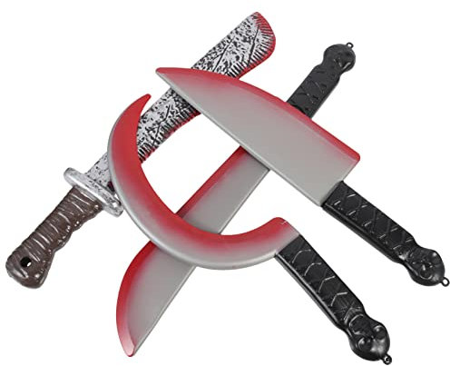 BESPORTBLE 4 Pièces Couteaux de Prank Halloween de Décoratives Sanglantes pour Cosplay et Fête Accessoires Idéaux pour Créer Une Atmosphère Effrayante