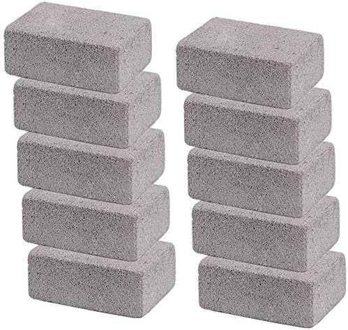 YFNVH Lot de 10 Pierres de Nettoyage pour Barbecue, Briques Décapantes en Pierre Ponce, Bloc Abrasif pour Grilles BBQ, Plancha, Piscine, Évier
