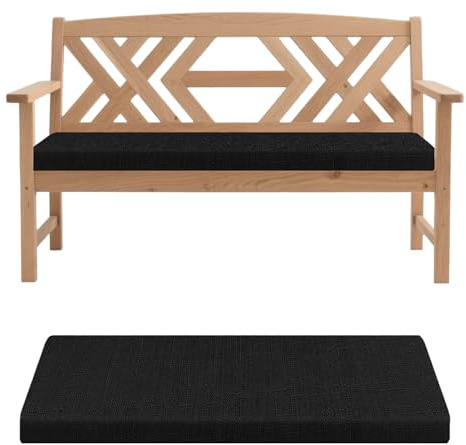 Genérico CojíN De Banco para Exterior/Interior 5cm De Grosor, Antideslizante Funda ExtraíBle, Colchoneta Banco Jardin, para Terraza Palet Comedor Columpios CojíN del Asiento,Negro,100x40x5cm