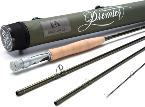 Maxcatch Premier X Fly Fishing Rod, IM8 Graphite, MOD Fast Action, 3-12WT, with Carrying Case