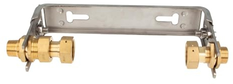 JS Wasserzähler-Bügel 1 x 1 Zoll, für Hauswasserzähler mit Baulänge 190 mm, verstellbar, Edelstahl