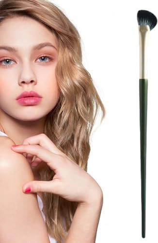 Walopola Pinceau contour du nez | Pinceau de contour en demi-éventail, poils doux, anti-cernes inclinés sous les yeux, fard à joues, maquillage pour professionnels débutants