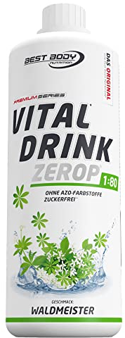 Best Body Nutrition Vital Drink ZEROP® - Waldmeister, Original Getränkekonzentrat - Sirup - zuckerfrei, 1:80 ergibt 80 Liter Fertiggetränk, 1000 ml