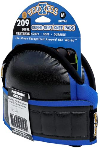 TROXELL USA Super-Soft Medium Royal Knee Pads - Comfortable, Adjustable, Washable Kneepads