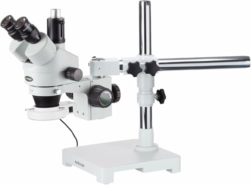 AmScope SM-3T-54S 7X-45X Boom P-rese trinocular Microscopio zoom est-reo