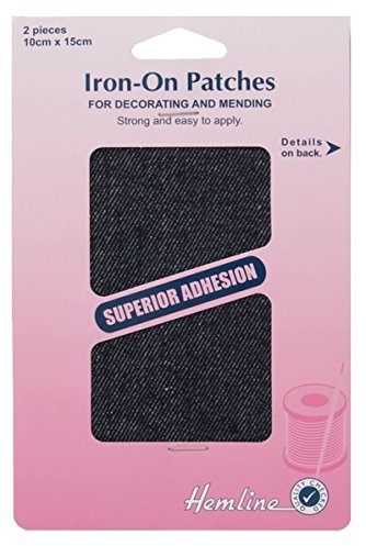 Denim Patches Iron On, 10x15cm - Dark