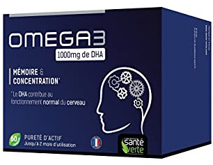 Santé Verte Omega 3 1000 mg de DHA 60 Capsules
