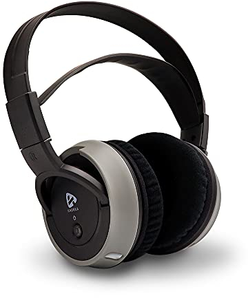 Metronic - Kaorka 474079 - Auricular UHF sin cables, 3 canales, alcance 70mts, con base de carga, volumen integrado, negro