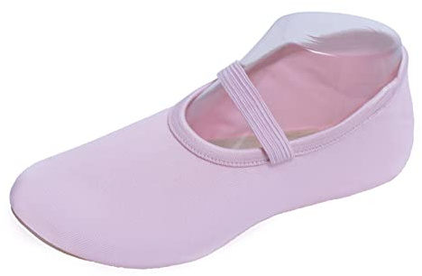 Lappade Semelle en Caoutchouc Chaussures de Trampoline, Chaussures de Gymnastique, Chaussons de Gymnastique Rose T. 37