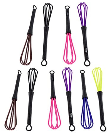 10-teiliges Haarfarben-Mischer-Schneebesen-Set – multifunktionales Schneebesen für Zuhause und Salon – perfekt zum Haarfärben und Mischen von DIY-Schlamm, Mehl, Pigmenten – zufällige Farbauswahl