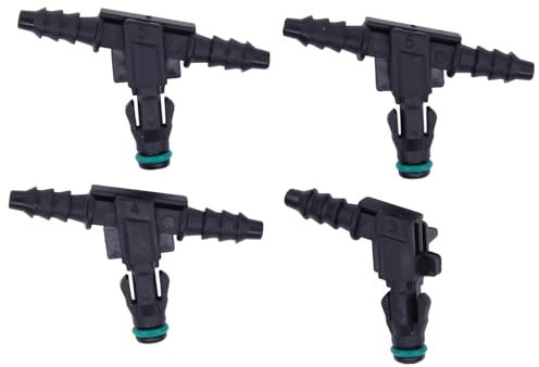 Einspritzdüse Rücklaufnippel Injektor Rücklaufanschluss Rücklauf-Clips Rücklauf Anschluss mit Dichtring für 4 Zylinder OM651 Diesel Motoren Common Rail Injektoren für W176 W246 W204 W205 W212 GLA X156