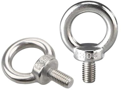 HVDHYY M5*10 Anneau de Levage Boulon à Oeil Vis à Filetage Mâle en 304 Acier Inoxydable Convient Pour la Fixation et la Suspension Relier 10pcs