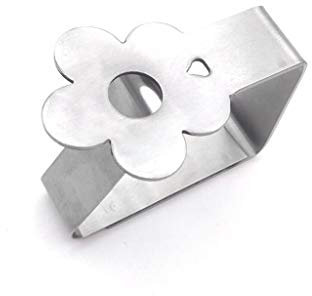 YIZITU Lot de 4 pinces à nappe en acier inoxydable Motif fleur et lune Pour la maison, les fêtes de mariage