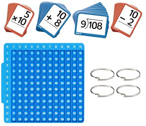 Multiplication Flash Cards, With Convenient Carrying, Blue Multiplication Flash Card Times Table Chart, Math Manipulatives Division, Addition, Subtraction Games Toys, Educational & Fun, For For Kids