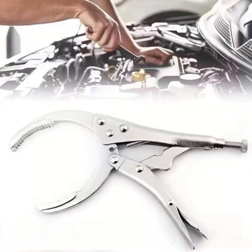 Topolenashop Pinza Filtro Olio Autobloccante Regolabile 60–120 mm – Chiave per Filtri Olio Auto Moto – Pinza in Acciaio Professionale per Smontaggio Filtri Motore Universale